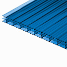 Поликарбонат сотовый 4х2100х6000мм, СИНИЙ (плотность 480гр/м2)