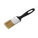 Кисть плоская Стандарт (АКОР) светлая натуральная щетина, черная пласт. ручка, 35х6мм