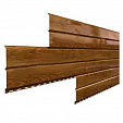 Сайдинг металлический L-брус 4х0,264м 0,5мм Ecosteel матовый, мореный дуб