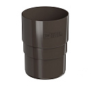 Муфта трубы водосточной, пластиковая темно-коричневая, ТехноНиколь