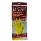 Перчатки латексные хозяйственные с хлопковым напылением, размер XL