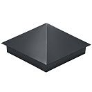 Колпак на столб 390х390мм серый графит RAL7024