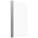 Стеклянная штора (ширма) для ванны Соло 75х140см, хром, прозрачная