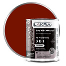 Грунт-эмаль 3 в 1 по ржавчине Лакра красно-коричневый 0,8кг /14