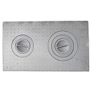 Плита цельная, 2 конфорки 710х410х12мм, Литком