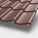 Металлочерепица МП Ламонтерра Х 1,19м 0,5мм NormanMP, шоколад RAL8017