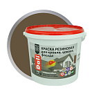Краска резиновая ДАЛИ для кровли, цоколя, фасада коричневая 6 кг