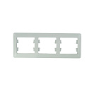 Рамка трехместная Glossa (Systeme Electric/Schneider Electric), горизонтальная, белая (GSL000103)
