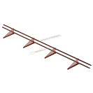 Снегозадержатель трубчатый 3м СТАНДАРТ шоколад RAL8017