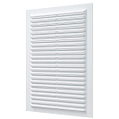 Решетка вентиляционная 170х240мм, пластик, белая с сеткой (A1724C)