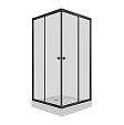 Душевой уголок Вента-Блэк Triton 900х900х2020 мм, квадратный, стекло прозрачное, низкий под., дверь раздвижная