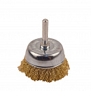 Щетка-крацовка (Т4Р) чашечная, для дрели, латунная витая проволока, 65мм (2302082)