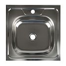 Мойка нержавеющая сталь 500х500мм, 0,4мм вып 1 1/2 накладная, без сифона