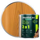 Состав деревозащитный Здоровый Дом 2в1 алкидный, дуб 0,8л