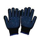 Перчатки х/б (Спец-SB) с ПВХ покрытием точка, 13 класс, черные, размер 9