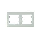 Рамка двухместная Glossa (Systeme Electric/Schneider Electric), горизонтальная, белая (GSL000102)