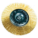 Щетка дисковая для дрели Matrix, латунированная сталь, 100мм