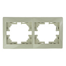 Рамка двухместная Mira (Lezard) горизонтальная, бежевая (701-0300-147)