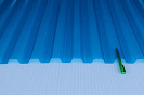 Профнастил из поликарбоната 2000х1050х0,8 мм СИНИЙ