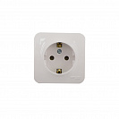 Розетка одинарная накладная Blanca (Systeme Electric/Schneider Electric) 16А с заземлением, с изол. пластиной, белая (BLNRA010111)