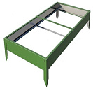 Грядка садовая металлическая 2000х1000х170мм, зеленая