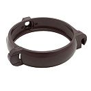 Хомут трубы водосточной пластиковый (FineBer) d80мм, коричневый