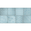 Плитка облицовочная Richard (Alma Ceramica) 249х500х8мм, рельеф бирюзовый (1уп=9шт=1,1205кв.м)