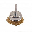 Щетка-крацовка (Т4Р) чашечная, для дрели, латунная витая проволока, 50мм (2302081)