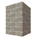 Кирпич бетонный облицовочный М150 (ЖБИ) 250х120х88мм 1,4НФ, серый, рваный угловой /400