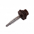 Саморез кровельный 4,8х29мм шоколад RAL8017, 25шт