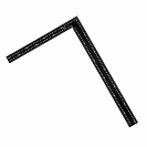 Угольник столярный цельнометаллический Vertextools, 600х400мм