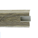 Плинтус ПВХ (ROYCE) 803 Дуб сальса h58мм L2,2м, с кабель - каналом